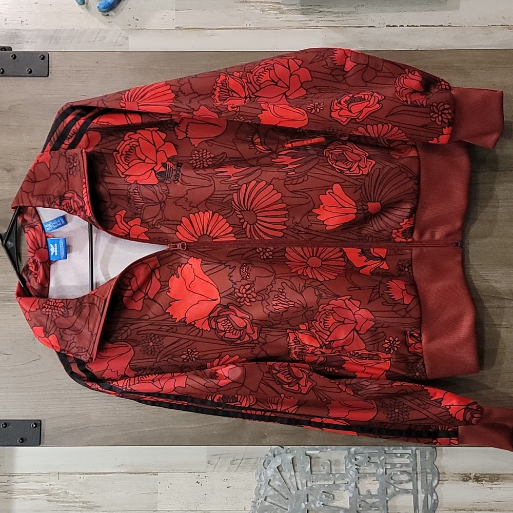 Adidas floral jacket